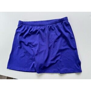 Kim Gravel x Swimsuits For All Side Swim Skirt Size 10 Blue Modest Bottoms New